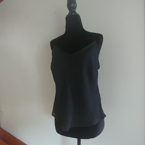 Semi sheer black camisole tank top size 10 - Picture 2 of 8